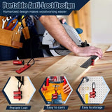 Red Cocowin Tall Stair Gauges for Framing Square with Holder and Carabiner Stair guages Knobs Tool for Circular Saw Metal Stair Stringer Layout Tool Cocowin