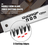 QYQRQF Japanese Hand Saw, 7 Inch Flush Cut Saw Double Edge Sided Pull Saw for Woodworking (Orange) QYQRQF