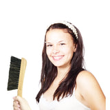 Counter Brush for Furniture Patio Woodworking Drafting Cleaning, Wooden Handle with Horsehair Bristle Bench Brushes, 13 Inches Hand Broom SUPERWASH PLUS