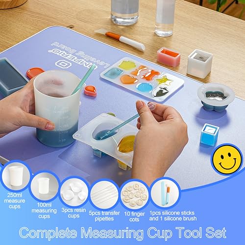 OMPERIO Resin Leveling Table for Epoxy Resin, 23.5'' x 15.5'' Adjustable Leveling Board for epoxy Resin, Self Leveling Table with a Tool kit for - WoodArtSupply