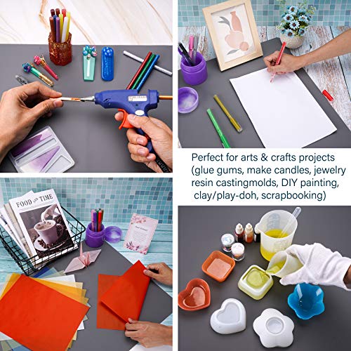 Gartful Silicone Mat Dark Gray 27.6" x 19.7", Silicone Craft Sheet Large, Silicone Pad Desk Work Mat, Countertop Protector, Table Placemat, Resin Gartful