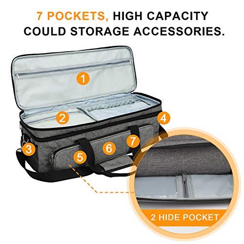 Carrying Case for Cricut Explore Air 1 2 3, Luxiv Double-Layer Bag Compatible with Cricut Maker 1 2 3, Carrying Bag Case for Cricut Explore Air/Air Luxiv