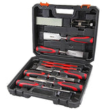 wesleydrill 10-Piece Wood Chisel Set, Wood Carving Chisels with Honing Guide, Carpenter Pencils and Sharpening Stone, CR-V Steel (1/4", 1/2", 3/4", wesleydrill