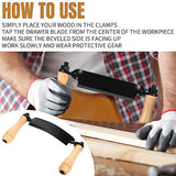 WILLBOND 2 Pcs Draw Shave Knife Set Draw Shave Knife Include Curved Draw Knife Straight Draw Knife Wood Working Tools Draw Shave Tool Woodworking WILLBOND