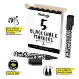 Chalkola Chalk Markers - 40 Neon, Classic & Metallic + 5 Black Chalk Markers 6mm Chalkola