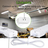 5000K LED Shop Light Linkable, 4FT Daylight 42W LED Ceiling Lights for Garages, Workshops, Basements, Hanging or FlushMount, Included Power Cord and hykolity