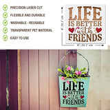 16 Piece Inspirational Word Stencil Set - Stencils for Painting on Wood - Quotes Include Dream, Faith Hope Love - Reusable Stencils for Painting on DLY LIFESTYLE