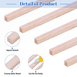 280 Pieces Balsa Wood Sticks 1/8 x 1/8 x 12 Inch Wood Strips Balsa Square Wooden Dowels Hardwood Unfinished Wood Sticks for Crafts DIY Projects Piklodo