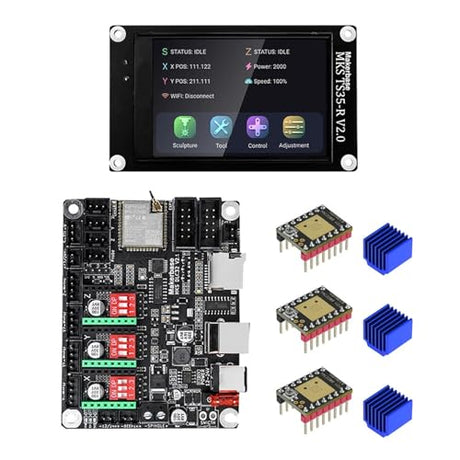 ZEKOLO Laser Engraving Machine Motherboard Makerbase MKS DLC32 V2.1 32Bit Control Board WiFi TS24/TS35-R Support 80W Laser Module (Color : Package ZEKOLO