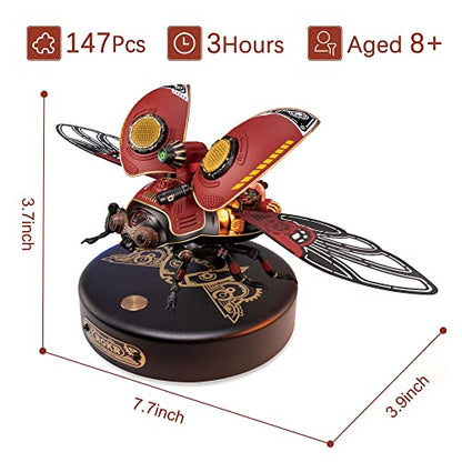 ROKR Mechanical Puzzles Scout Beetle, 3D Metal Model Kits for Adults to Build, STEM Toys Building Sets for Teens, Halloween/Christmas/Birthday Gifts - WoodArtSupply