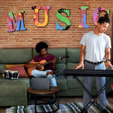 AOCEAN 12 inch Black Wood Letters Unfinished Wood Letters for Halloween Decorative Standing Letters Slices Sign Board Decoration for Craft Home Party AOCEAN