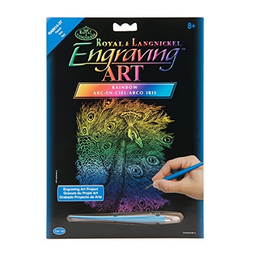 Royal & Langnickel Rainbow Foil Art – Album Da Viaggio Safari Animals – 4 Disegni Con Raschietto – Attività Creativa Per Bambini