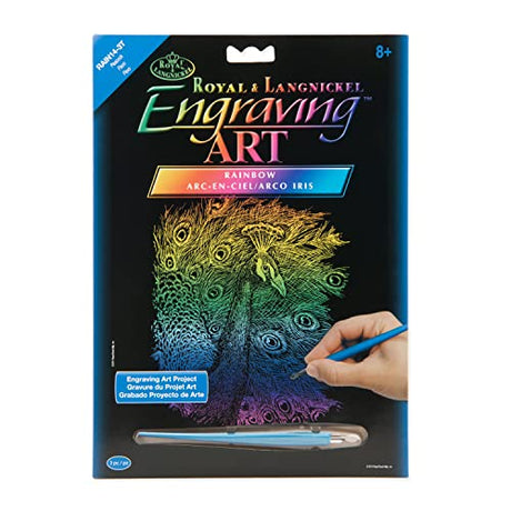 Royal and Langnickel Rainbow Engraving Art, Peacock Royal & Langnickel