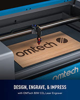 OMTech 80W CO2 Laser Engraver with LightBurn, 24x35 Inch Laser Engraving Cutting Machine with Autofocus Ruida Control Panel 4 Way Pass Air Assist, OMTech