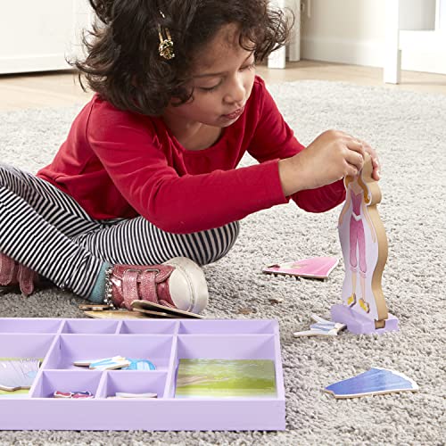 Melissa & Doug Disney Sleeping Beauty and Snow White Magnetic Dress-Up Wooden Doll Pretend Play Set (40+ pcs) Melissa & Doug