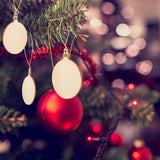 Tatuo Unfinished Wood Ornaments Wood Ornament Slices Round Wood Pieces Embellishments for Christmas Decoration Hanging and DIY Craft (50) Tatuo