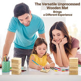 Dandat 72 Pack Unfinished Wood Coasters,4" Square Blank Wooden Coasters for Crafts,Wooden Slices for DIY Painting, Wood Craft Supplies Home Dandat