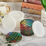 ISSEVE Jar Resin Molds Silicone, Large Diamond Jar Silicone Molds with 2Pcs Lid, Epoxy Jar Molds for Storage Box,Candy Jewelry Container,Home ISSEVE