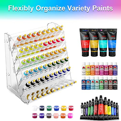 Acrylic Paint Organizer Wall Mount, Paint Holderbfor Craft Hobby Paint Storage, Acrylic Paint Storage, Craft Paint Storage, Paint Rack for 2 oz