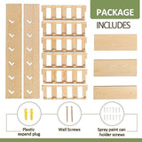 jxgzyy 6 Tier 24 Can Spray Paint or Lube Can Wall Mount Storage Holder Rack Lube Holder Organization Storage Rack Wood Shelf Case Organizer, 14.2" L jxgzyy