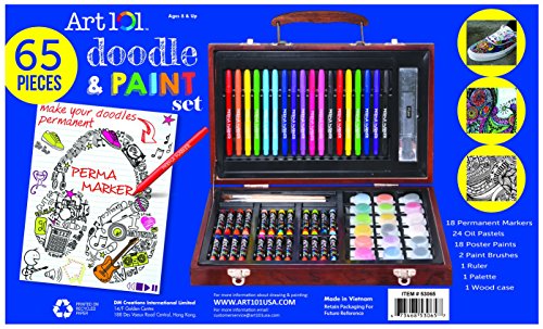 Art 101 Wood Art Set Toy (65 Piece) Art 101 USA