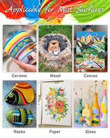 Smallbudi 25 Colors Large Acrylic Paint Set (16.9 oz, 250 ml) Art Painting Bulk Supplies Non Toxic for Kid & Adult, Drawing on Multi Surface Canvas Smallbudi