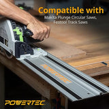 POWERTEC 71885 110" Track Saw Guide Rail Kit for Makita or Festool | Includes 2x55 Guide Rails/Protective Guide Rail Bag/Rail Connectors/2 Tracksaw POWERTEC