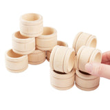Factory Direct Craft Set of 12 Unfinished Birch Wood Napkin Rings - Natural Wooden Napkin Holders Ready to Finish for DIY Crafts and Table Decor Factory Direct Craft