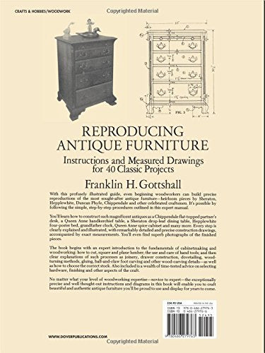 Reproducing Antique Furniture: Instructions and Measured Drawings for 40 Classic Projects (Dover Woodworking) WoodArtSupply