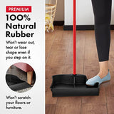 Tyroler Multi-Purpose Extra Large 100% Rubber Dustpan for Dry & Wet Floor Cleaning Indoor and Outdoor | New 105cm Long Aluminum Anti-Rust Handle | Tyroler Bright Tools