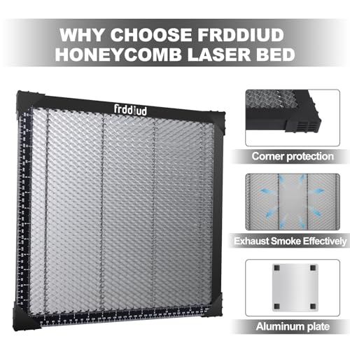 Frddiud Honeycomb Laser Bed, 15.7 x 15.7 x 0.8 inch laser cutting bed for CO2&Laser Engraving, with Aluminum Plate, Can Quickly Dissipate Heat and - WoodArtSupply