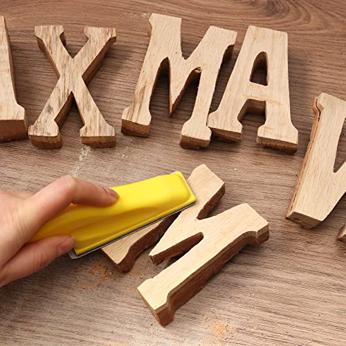 70 Sheets Micro Detail Sander Paper Kit,3.5”x 1”Hand Sanding Block for Small Projects Wet Dry Hook & Loop Alumina 80 to 600 Grit Sandpaper for Wood MAXMAN