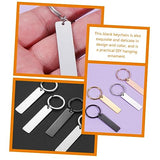 Tofficu 10pcs Glossy Strip Hangtag Keychains Key Rings Key Chains Tabs Engravable Stamping Pendants Diy Key Tags Key Chain Blank Unfinished Keychain Tofficu