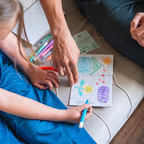 Mr. Pen- Blank Puzzle, 8 Pack, 28 Pieces/Pack, 5.5 x 8.1 Inches, White, Blank Puzzles to Draw on, White Puzzle, All White Puzzle, Blank Puzzle Pieces Mr. Pen