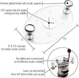 Dave's - Palm Router Acrylic Router Base Plate Compatible with Harbor Freight DrillMaster Trim Router MADE IN AMERICA Dave's