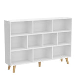 IOTXY Nordic Minimalist 3-Tier Wooden Open Shelf Bookcase in Warm White IOTXY