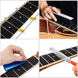 Meideal 65 Pieces Guitar Repairing Maintenance Tool Kit, Guitar Setup Kit Cleaning Care Accessories for Acoustic Electric Guitar Bass Ukulele Meideal
