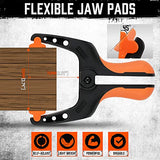 HORUSDY 4-Pack Spring Clamps Heavy Duty, 7-inch Large Plastic Clamps for Crafts with 3.7 Inch Jaw Opening for DIY, Gluing, Clamping and Securing HORUSDY