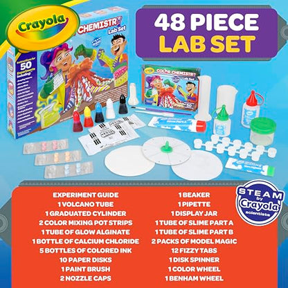 Crayola Color Chemistry Set (50 Experiments), Science Kit For Kids, STEM Toy for Kids, Holiday Gift for Teens, Ages 7, 8, 9, 10 - WoodArtSupply