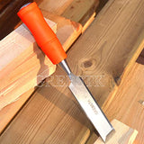 GREBSTK 4 Piece Wood Chisel Tool Sets Sturdy Chrome Vanadium Steel Chisel Woodworking Tools with Leather Bag, 4PCS, 1/4 inch,1/2 inch,3/4 inch,1 inch GREBSTK