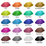 Shuttle Art Metallic Acrylic Paint Set, 20 Colors Metallic Paint in Bottles (60ml, 2oz) with 3 Brushes and 1 Palette, Rich Pigments, Non-Toxic for Shuttle Art