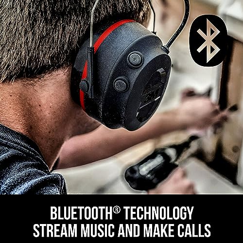 3M Pro-Protect + Gel Cushions Electronic Hearing Protector with Bluetooth Wireless Technology, NRR 26 dB, Black, Medium 3M