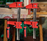 HimaPro 6 Inch Bar Clamp Set, 4 Pack 600 lbs Load Limit Medium Duty Quick Release Steel F Clamp, Ideal for Woodworking, Metalworking, and DIY HimaPro