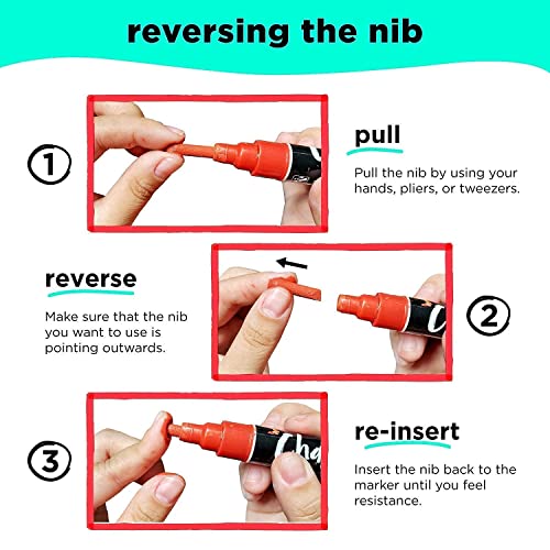 Chalkola Chalk Markers - 40 Neon, Classic & Metallic + 5 Black Chalk Markers 6mm Chalkola