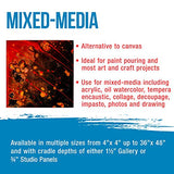 U.S. Art Supply 12" x 12" Birch Wood Paint Pouring Panel Boards, Gallery 1-1/2" Deep Cradle (Pack of 3) - Artist Depth Wooden Wall Canvases - U.S. Art Supply