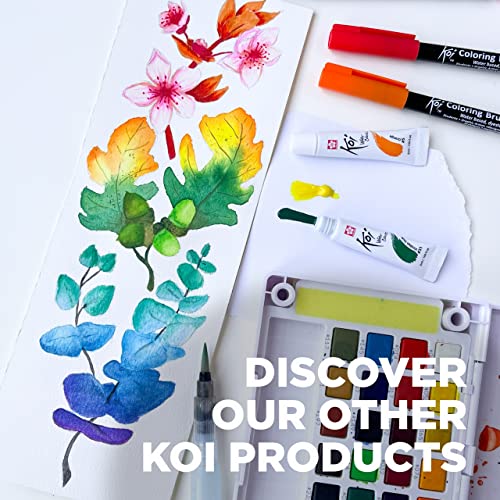 SAKURA Koi Pocket Field Sketch Kit - Watercolor Sets for Painting On the Go - 30 Colors - 1 Water Brush - 1 Sponge - 1 Mixing Palette - WoodArtSupply