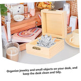 Abaodam 12 Pcs Packaging Storage Wooden Box Rustic Wooden Case Unfinished Wooden Jewelry Wood Ring Wood Trim Jewelery Organizer Earring Storage Abaodam