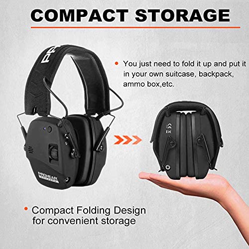 PROHEAR 030 Bluetooth 5.4 Electronic Shooting Ear Protection Earmuffs, Noise Reduction Sound Amplification Hearing Protector for Gun Range and PROHEAR