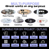 Acrylic White Paint Pen Fine Tip: 8 Pack 0.7mm Black White Paint Marker Pens for Art, Water-Based White Markers for Black Paper Metal Wood Stone AKARUED