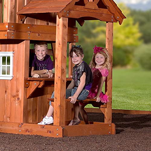 Backyard Discovery Tanglewood All Cedar Wood Playset Swing Set Backyard Discovery